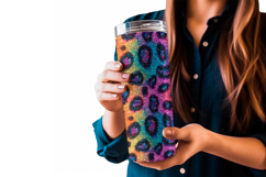 Abstract Rainbow Animal Print Patterns, Tumbler Wraps 20 oz Product Image 5