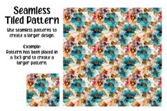 Gold Alcohol Ink Flowers Digital Papers - Seamless Patterns Product Image 5