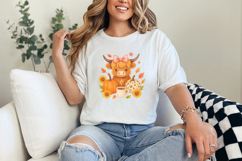 Highland Cow Fall PNG, Autumn PNG, Pumpkin PNG, Cozy Coffee Product Image 2