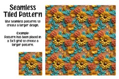 3d Sunflowers Digital Papers - Seamless Patterns Product Image 5