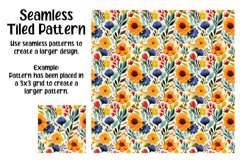Colorful Florals Digital Papers - Seamless Patterns Product Image 5