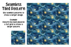 Starry Night Galaxy Digital Papers - Seamless Patterns Product Image 4