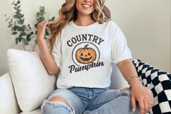 Country Pumpkin PNG, Country Pumpkin Shirt, Fall Halloween Product Image 4