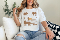 Sun Salt Sand PNG, Retro Summer Vibes PNG, Beach Shirt PNG Product Image 3
