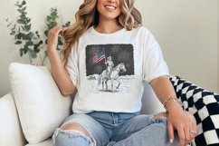 Retro Cowgirl PNG, Trendy Shirt Design, 4th of July png, Product Image 6