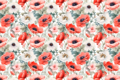 Floral Seamless Patterns, Watercolor Digital Paper Product Image 6