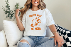 Snacks Make Me Nicer PNG, Cute Raccoon Digital Download, Product Image 2