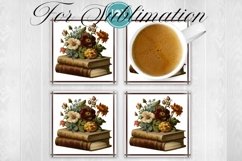 BOOK LOVERS MUG AND COASTERS SUBLIMATION DESIGN, MUG WRAP Product Image 6