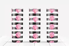 Roses Skinny glitter tumbler wraps Sublimation. 20 oz. Product Image 5