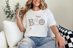 Boo Ghost Pumpkin Cute Halloween Shirt PNG, Retro Fall Product Image 2