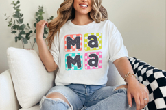 Retro Mama PNG, Checkered Mama Digital Design, Funny Mom, Product Image 5