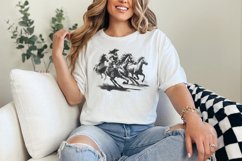 Cowgirl Horse Western PNG, Retro Wild Horses Sublimation, Product Image 6