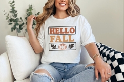 Hello Fall PNG, Autumn PNG, Pumpkin PNG, Fall Digital Product Image 3