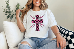 Checkered Cross Png, Cross Sublimation Design, Faith Png, Product Image 3