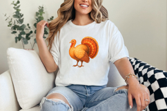 Thanksgiving Turkey PNG, Fall Harvest Turkey Art, Autumn Product Image 3