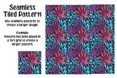 3D Abstract Florals Digital Papers - Seamless Patterns Product Image 5