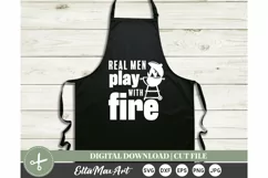 Real men play with fire SVG, Barbecue SVG, Bbq svg, Grill Product Image 3
