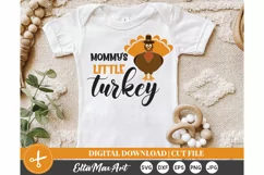 Mommys little turkey SVG, Thanksgiving SVG, Autumn SVG, Fall Product Image 1