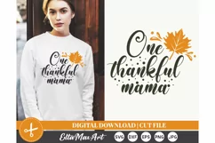 One thankful mama SVG, Thanksgiving SVG, Autumn SVG, Fall Product Image 1
