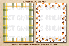 28 Fall Leaves Border Letter Size Printable Papers JPG PDF Product Image 8