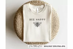 Bee Happy SVG, Bee SVG, Bee Happy SVG File, Honey Bee Svg, Product Image 5