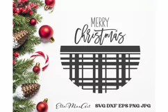 Merry Christmas SVG, Christmas Round Sign SVG, Door Hangers Product Image 2