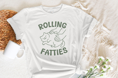 Rolling Fatties Cat PNG, Funny Cat Meme Png, Cat Lovers Product Image 3