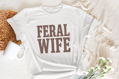 Feral Wife Typography Design, Digital Download PNG, Product Image 3