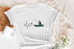 Fishing Heartbeat PNG, Digital Download, Fisherman Line Product Image 4