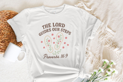 The Lord Guides Our Steps PNG, Proverbs 16:9 Scripture Art, Product Image 5