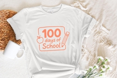 100 Days Of School PNG, Cute Apple And Pencil Digital Product Image 7