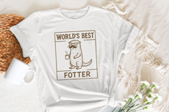 World&#039;s Best Fotter PNG, Funny Otter Dad Shirt, Digital Product Image 6