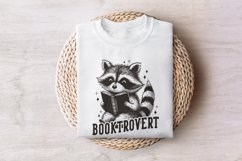 Booktrovert PNG, Funny Book Lover PNG, Reading Raccoon png, Product Image 7