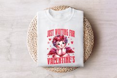 Just Waiting For Valentine&#039;s Png, Retro Valentine Png, Baby Product Image 7