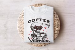 Coffee is my Valentine PNG, Valentines Day Png, Skeleton Product Image 7