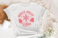 Holly Jolly Vibes PNG, Christmas Shirt PNG, Holiday Product Image 4