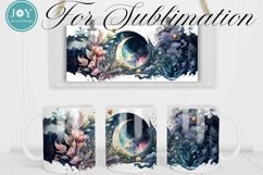 CELESTIAL GARDEN MUG SUBLIMATION DESIGN, MUG WRAPS Product Image 7