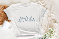Retro Christmas PNG, Minimalist Christmas Line Art with Product Image 3