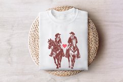 Retro Valentine Png, Vintage Cowboy Valentine Png, Howdy Product Image 7