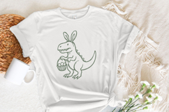 Easter Dinosaur Png, Dinosaur Easter Bunny, Retro Easter Product Image 4