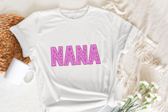 Nana PNG, Floral Nana, Grandma Gift Design, Cute Pink Product Image 3