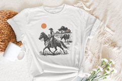 Cowboy Horse png, Vintage Wrangler PNG, Retro Cowboy Art, Product Image 7