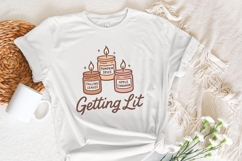 Getting Lit Candle PNG, Pumpkin Spice, Fall Candle Product Image 3
