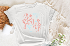 Lobster And Martini PNG, Nautical Art, Coastal Party Shirt, Product Image 3