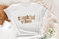 Thankful Vibes PNG Retro Shirt, Fall Aesthetic Tee Design, Product Image 7