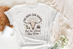The Devil Can Scrap But The Lord Has Won Western Skull PNG, Product Image 6