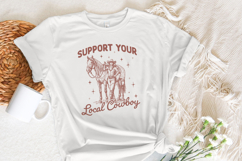 Support Your Local Cowgirls PNG, Western T-Shirt Design, Product Image 4