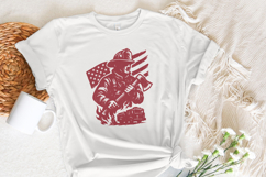 Firefighter PNG, American Flag Fireman Digital Download, Ax Product Image 2