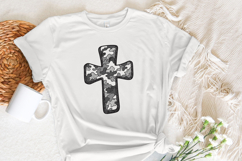 Retro Camo Cross PNG, Pocket Cross, Tan Camo Scripture, I Product Image 3