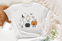 Halloween Goose PNG, Witch Goose, Pumpkin Costume, Ghost Product Image 3